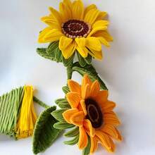 300pcs Sunflower-Inspired Pipe Cleaners - DIY Craft Set For Adult Art Projects, Floral Bouquet Kit For Graduation, Wedding & Birthday Gifts, Applicable Age Group 14+ - Multicolor - View 9