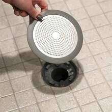 1pc Stainless Steel Bathtub Drain Filter, Shower Drain Cover, Sink Strainer, Suitable For Bathroom, Pool, Kitchen, Home Supplies, Kitchen Accessories, Bathroom Decor, Home Tools, Sink Filter (Random Size Shipped) - Grey - View 1
