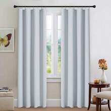 Blackout Curtain Liners Sheer Curtains, Cold Heat Noise Blocking Liners With Rings: Easy To Open And Close, Thermal Liners 84 Inches Long Curtains, 1 Pair, 50 X 80 Per Panel, Home Decor - Greyish White/100% Blackout - View 5