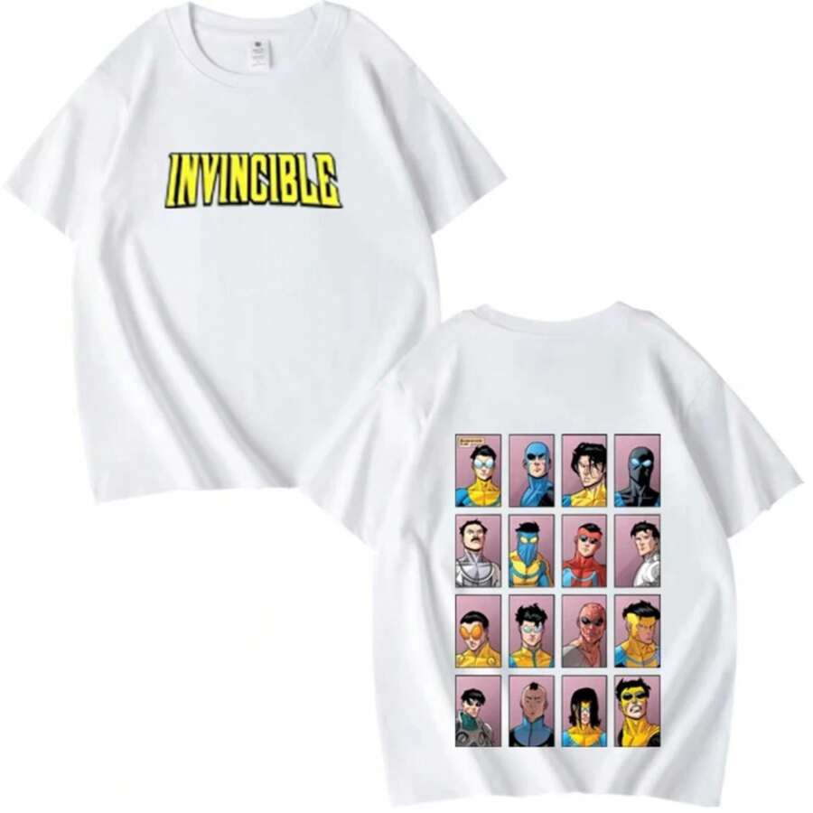 Invincible Variant Graphic T Shirt 2025 Men Women Oversized Cotton Hot  Short Sleeve Summer Printing Unisex Plus Size Tops - 白色 - 查看 1