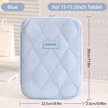 DANYCASE 适用于 11-13.3 英寸平板电脑的保护套，带提手、口袋和公文包式提手，兼容 iPad 11/10/9/8/7/Air/Pro，带衬垫的拉链保护内衬 - 藍色 - 查看 7