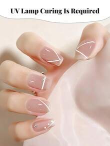 Christmas Gel Polish Nail Art Gel Liner Nail Polish Liner Gel Polish White Gel Nail Polish Soak Off UV Gel Built Thin Nail Brush In Bottle Gifts For Women - White - View 3