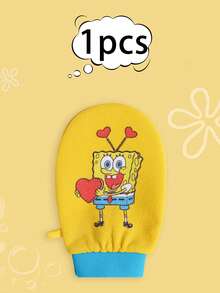 SPONGEBOB 海绵宝宝沐浴海绵，男女通用强力擦洗手套，家用背部擦洗工具，儿童卡通沐浴用品 - 彩色 - 查看 11