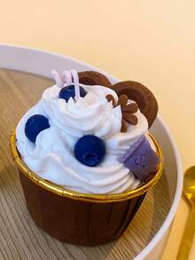 Cupcake Cream Scented Candles, Ice Cream Romantic Gift, Creative Cute Heart, Flower, Blueberry, Orange, Chocolate, Cookie, Cake Shaped, Fresh Fragrance, Romantic Atmosphere, Ideal Gift, Birthday Gift, Valentine's Day Gift, Home Decor - Multicolor - View 10