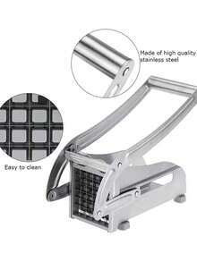Heavy Duty Commercial French Fry Cutter Pro - Manual Potato Slicer With Non-Slip Suction Feet, No Electricity Needed - Professional Kitchen Tool For Restaurants & Home Chefs - Cuts Potatoes, Carrots, Cucumbers, Onions, Sweet Potatoes - Easy Clean Design And Stable Base, Restaurant Equipment, Food Prep, Compact Chopper, Vegetable Chopper And Slicer, Potato Chip Cutter, Chopper, Slicer, French Fry Cutter, Potato Slicer, Manual French Fry Cutter - Silver - View 9