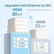 140*70厘米 2/6/12件/套 一次性大浴巾，非常适合旅行、海滩、淋浴、游泳、徒步旅行和露营