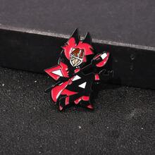 1件 Hazbin 卡通动漫酒店翻领珐琅徽章天使恶魔龙胸针人偶金属吊坠粉丝徽章包包配件礼物 - 彩色 - 查看 6