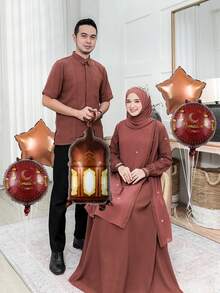 5 قطع مجموعة فوانيس وبالونات رمضان، تشمل فوانيس رمضان وبالونات نجمية من الرقائق المعدنية بقطر 18 بوصة، مناسبة لحفلات الاحتفال، ديكور عيد الفطر - متعدد الألوان - مشاهدة 6