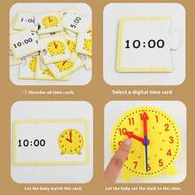 24-Hour Kids Clock Learning Set, Time Recognition Interactive Learning Toy, Suitable As Christmas, Birthday, Preschool Gift For Boys And Girls - Multicolor - View 5