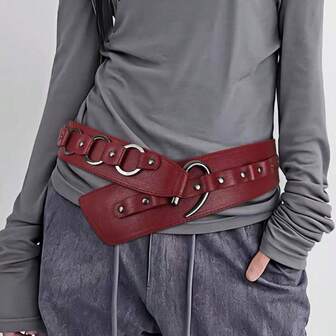 1件新款朋克风腰带，女士裙装装饰腰带，街头时尚