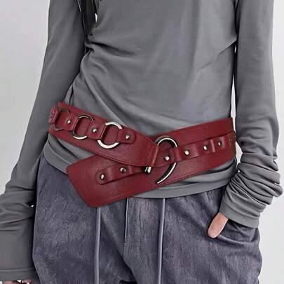 1pc New Punk Style Waist Belt, Decorative Waist Belt For Women Skirt, Street Fashion