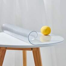 High-Quality Luxury Round Transparent Tablecloth, 100% PVC, 1.5mm Thick - Scratch-Resistant, Heat-Resistant, Easy To Clean, Suitable For Home, Hotel, Restaurant And Coffee Tables, Round Transparent Table Cushion, PVC Table Cover - White - View 1