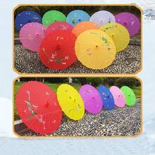 Paraguas de bambú decorativos para bodas en paquete único, adecuados para decoraciones y accesorios de bodas y vacaciones, paraguas de novia tradicionales hechos a mano, elegantes accesorios para fotografías y fiestas - Mostaza Amarilla - Ver 9