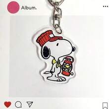 SNOOPY 一套/6个卡通亚克力钥匙扣，高价值创意情侣可爱闺蜜背包挂件，新年礼物，情人节礼物，复活节礼物 - 彩色 - 查看 6