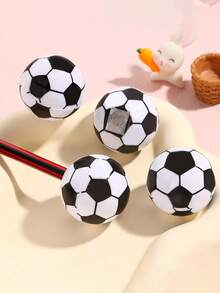 Sacapuntas de lápiz con diseño de balón de fútbol, sacapuntas de lápiz de modelado de dibujos animados, sacapuntas de lápiz de plástico de un solo orificio, sencillo y fácil de usar, herramientas de aprendizaje, sacapuntas de lápiz de arte. - Multicolor - Ver 5