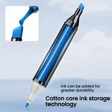 Set de 48/24 colores de rotuladores de doble punta y rotuladores acuarelables, suministros de arte profesionales para dibujo y diseño de anime - Multicolor - Ver 7