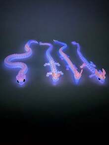 新款潮流中国龙摆件，印花工艺，翅膀可活动，玫瑰龙、蛇龙款式可选，水晶材质，晶莹剔透，光泽亮丽，关节可自由活动，夜光模式，色彩缤纷，适合各种场合，可爱又酷炫，是生日礼物、派对装饰、收藏品等的理想之选。 - 彩色 - 查看 10