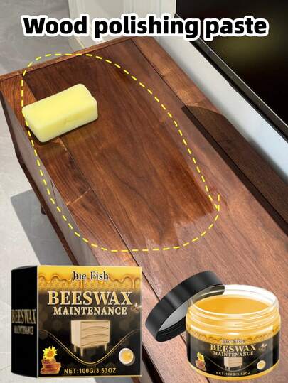 Cera de abeja para pulir muebles, Cera de abeja multiusos para limpieza y cuidado del hogar, Adecuada para mesas de cocina, sofás de sala de estar y otros muebles