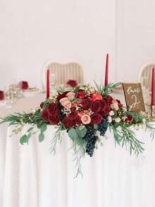 10/15/25/30pcs Artificial Rose Flowers Without Leaves, Fake Rosebuds Decoration, Foam Roses Bulk With Stems, For DIY Wedding Bouquet, Floral Arrangement, Bridal Shower, Party, Home Decor - Burgundy - View 4