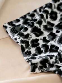 3 Pieces Of Leopard Print Men's Square Underwear, Men's Pajamas, Christmas Clothing, Men's Underwear, Boxer Shorts - Multicolor - View 9