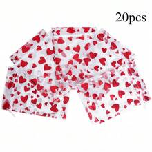 20 pièces/set Sacs à cordon rouge en forme de cœur, sacs à mailles pour cadeaux de surprise de la Saint-Valentin, sacs à bonbons pour le Nouvel An, sacs à bonbons pour mariage, sacs de rangement pour bijoux, sacs à cordon pour cadeaux de bonbons. Convient pour les cadeaux de la Saint-Valentin, les mariages, les surprises romantiques - Multicolore - Voir 11