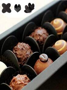 50 piezas Tazas de chocolate multiusos, Forros de papel para trufas de chocolate, Tapetes para tazas de chocolate, Tazas para dulces y postres, Bandejas plegables de papel, Forros de papel, Tarjetas creativas para sostener tazas de chocolate, Adecuadas para chocolates, muffins, cupcakes o mini bocadillos, Fines decorativos, Adecuadas para bodas, cumpleaños, fiestas, vacaciones, aniversarios - Multicolor - Ver 2