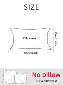 1pc Soft & Breathable Leopard Heart Decorative Pillow Cover, Embroidered Craftsmanship, Without Pillow Insert, 11.81*19.68 Inches (30*50cm), Suitable For Dorm, Bedroom, Sofa, Bed, Great Gift For Loved Ones - Pink - View 2