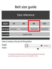 1pc Men's Gothic Style Rivet Buckle PU Leather Belt - Gun Black - View 6