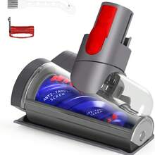 1个Wellmi迷你电动吸尘器刷头，兼容V7、V8、V10、V11、V15型号，快拆式软垫清洁工具，采用耐用塑料和聚酯纤维材质，兼容多种吸尘器配件，无需电池 - 彩色 - 查看 3