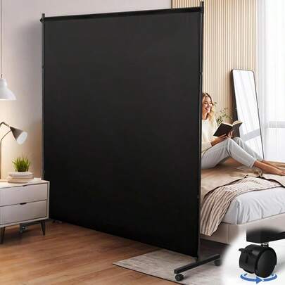 Divisor de habitacion visualizacion de privacidad grande de 185 x 190 5 cm con pies ajustables tela gruesa pared de division no empotrado para separacion de habitaciones separador de habitacion