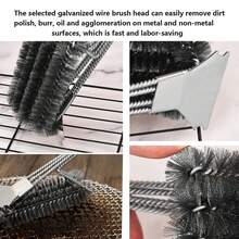 21件套烧烤清洁钢刷，带耐热手柄，可用于清洁烤盘、去除污渍和油渍，多功能，可裁剪，适用于清洁烧烤架、游泳池、水槽等处的污渍，也适用于清洁炉灶、水槽、餐具、煎锅、烧烤架、厨房、浴室、家居用品等，是节日送礼的理想之选，每包1件。 - 彩色 - 查看 7