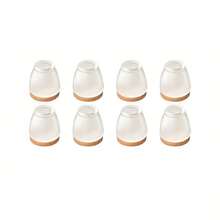 8pcs Chair Leg Floor Protectors, Bar Stool Leg Covers, Dining Table Chair Leg Pads, Suitable For Hardwood Floors, TPE Felt Furniture Pads - Multicolor - View 11