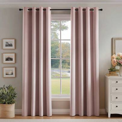 % Beige Blackout Curtains Bedroom, Weave Textured Curtains 90 Inches Long Thermal Insulated Curtains Living Room, Farmhouse Drapes Grommet Room Darkening 2 Panels, Home Decor