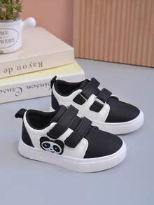 1双PU材质魔术贴装饰婴儿时尚百搭运动鞋，舒适防滑轻便简约婴幼儿鞋，模压鞋垫，适合上学和日常穿着 - 白色 - 查看 4