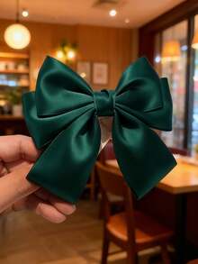 1Pc Hair Bows For Women Girls Cute Hair Ribbon Silky Satin Bow Hair Clips With Long Tails Vintage Hair Accessories For Women Metal Bow Hair Clips Back To School, Claw Clips, Hair Slide, Hair Barrettes