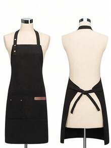 1pc Apron, Household Waterproof And Oil-Proof Apron, Adjustable Bib Apron, Kitchen Cooking Aprons - متعدد الألوان - مشاهدة 13