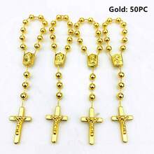 50 Rosario acrlico para bautizo, rosario adecuado para la primera comunin, bautizo, regalo adecuado para recuerditos de , regalos de bautizo, decenarios, rosario de dedos - Aire - Ver 3