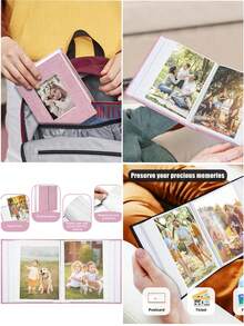 4x6英寸亚麻封面相册，可容纳多达100张4R照片，适合家庭聚会、婚礼、旅行、宝宝和节日照片。 - 彩色 - 查看 10
