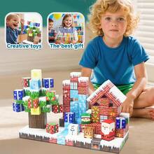 Blocchi da costruzione magnetici, mattoncini puzzle 3D, gioco di impilamento STEM divertente, adatto per ragazzi e ragazze, regalo di Natale, gadget per feste e Ognissanti - Multicolore - Visualizzare 3