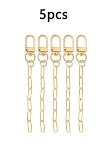 10/5 piezas Accesorios decorativos creativos para llaveros que incluyen mosquetón, cadena de extensión, anilla de apertura, para manualidades y decoración de mochilas