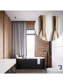 Giant Clothes Clip Bathroom Towel Rack, Extra Large Wooden Clip Towel Rack Set, Suitable For Bathroom, Farmhouse Style Wall-Mounted Towel Rack, Multi-Functional Home Laundry Decor, Towel Rack Or Hook, Bathroom Accessories Wall Decor - Multicolor - View 5