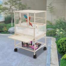 OUKANING Bird Cage, Bird Flight Cage, Standing Big Bird Cage Bird Flight Cage - 48.5*46*83cm - View 2