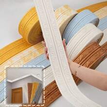 1 rouleau de 2,3 m/90,6 pouces de ruban de bordure à motif, moulure de couronne, cadre de papier peint pour la maison, bandes décoratives pour les coins de plafond et de salon, garniture de plinthe