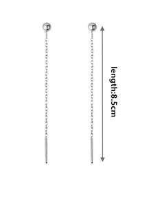 1pair New Small Bead & Mini Cylinder Design High-End Style Earrings Or Ear Clips For Women - Yellow Gold - View 7