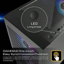 RGB Gaming ATX Mid Tower Computer PC Case With Side Tempered Glass Panel And A Magnetic Dust Filter And 3 Built-In 120mm ARGB Fans - 網狀黑色 - 查看 4