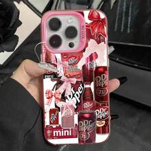 Fshion Dr-P-Peppers Drink Phone Case For IPhone 16,15,14,13,12,11,Pro,Max,Plus,Mini,XS,SE Anti Fall Pink Matte Hard Bumper.Christmas Accessories. - z8 - 查看 11