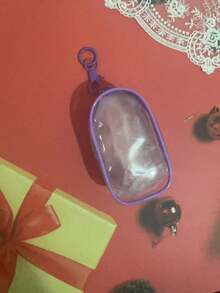 1个毛绒玩具手提包/收纳袋，PVC化妆包，2025最新迷你版，适用于4.0版本。透明大容量收纳袋，可装充电器、数据线、耳机、圣诞装饰品、圣诞礼物（不含玩偶）。 - 彩色 - 查看 13