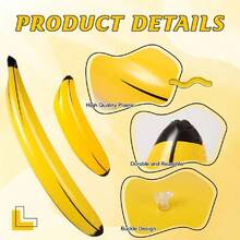 5pcs/Set Inflatable Banana Ring Toss Game, Includes 1 Inflatable Banana And 4 Plastic Rings. 3 Inflatable Bananas Perfect For Bachelor Parties, Bridal Showers, Engagement Celebrations, And Summer Pool Fun. - Multicolor - View 5