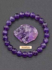 8mm Sunstone & Agate Crystal Beaded Handmade Bracelet - Stone Bracelet - View 13