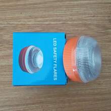 1个LED汽车应急灯，车辆警示灯，户外SOS应急灯，紧急警示灯，交通应急灯，磁吸式安装，应急闪光灯，户外露营应急灯，使用AAA电池（不含），电池更换方便，操作简单，白光和黄光，ABS塑料材质，直径84mm/100mm，3W - 橘色 - 查看 8